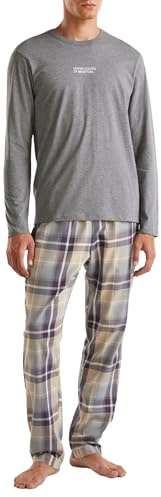 United Colors of Benetton Parte Superior del Pijama Hombre, Gris, S