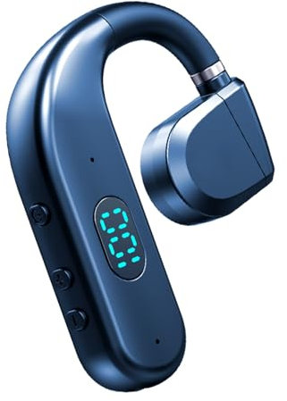Bluetooth Earpiece Headset With Mic Single Open Outer Ear Air Bone Conduction Gym Headphones Over Ear Wireless Earbuds With Ear Hooks Sports Earphones Hands Free Bluetooth Earpiece for Driving Runners