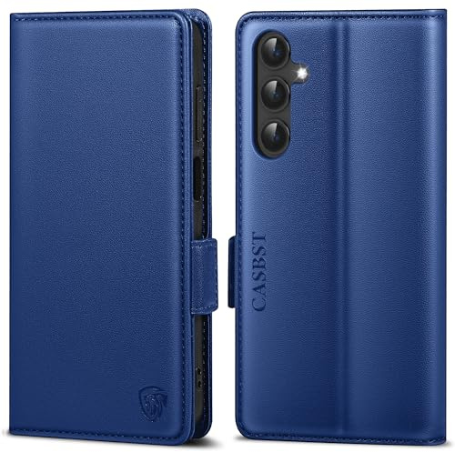 CASBST Handyhülle für Samsung Galaxy S23 Hülle, Premium Leder Schutzhülle Klappbar für Samsung S23, Flip Case mit Kartenfach Ständer Magnet Handytasche mit RFID Klapphülle für Galaxy S23 Royalblau