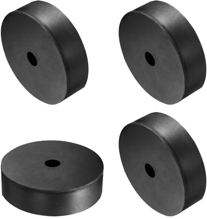 QUARKZMAN Arandela Gruesa de Goma 100x15x30mm (OD*ID*Grosor) 4pcs | Almohadilla de Aislamiento Antivibración Planas Ojales Amortiguador Antideslizante Kit de Espaciador Redondo Grueso Negro