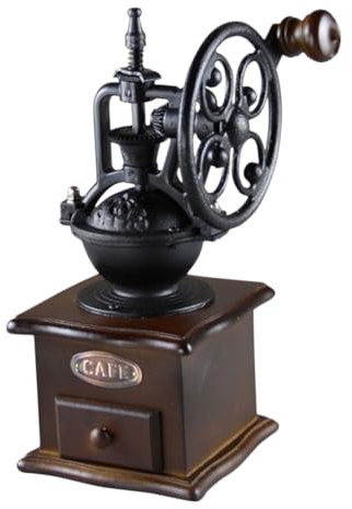 IMIKEYA Manual Coffee Grinder Hand Crank Small Portable Vintage Style Coffee Bean Mill for Home and Travel
