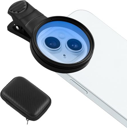 Clip-on Filter 52mm CPL Filters Polarizing for Smartphones Clip Universal CPL Filter for iPhone Samsung Android Ultra Slim Circular Polarizer Lens Minimize Glare Eliminate Reflections Enhance Colors