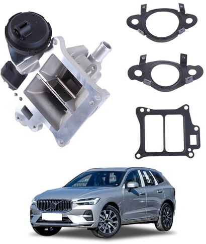LICHENGTAI Válvula de retorno de gas de escape AGR compatible para Volvo S60 II V70 3 XC60 XC70 II EGR Válvula de retorno de gases de escape 36010128, 31422378, 36010129