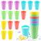 badaren Confezione da 24 Bicchieri Plastica Riutilizzabili, Bicchieri Plastica Dura 260 ml, 8 Colori - Perfetti per Feste, Cucina, Picnic, Campeggio, Viaggi (15 pezzi)