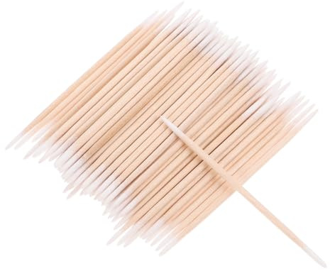 NOLITOY Doppelseitige Wattestäbchen Mit Präzisionsspitzen Aus Holz 100 Stück Weiche Baumwolle Multifunktionale Reinigung Für Make up Und Elektronik