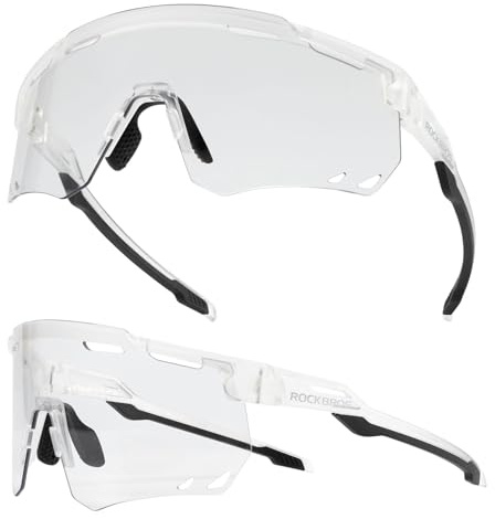 ROCKBROS Selbsttönend Sonnenbrille Fahrradbrillen Photochromatische Sportbrille für Damen und Herren UV400 Schutz TR90 Rahmen Radsport