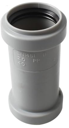 Connettore dritto per tubi in PVC, 40 mm, adattatore per tubo di scarico del bagno, raccordi a compressione per vasca da bagno, lavello da cucina, piatto doccia (grigio)