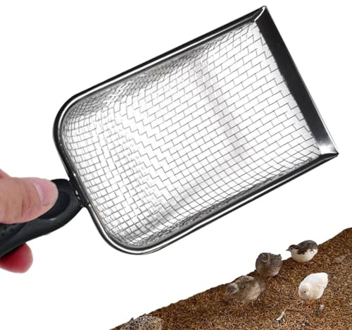Cat Scooper För kattlåda, Kattsand Skopa | Kattlåda Scooper Pooper Cat Scoop | Djup Långt handtag metall Bajs Skopa sandfilter för