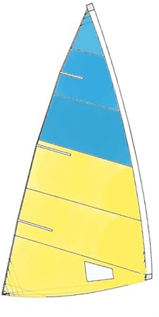 Ventoz — compatibile con Laser Standard/ILCA 7 Vela 7.1 m2 - Blu/giallo