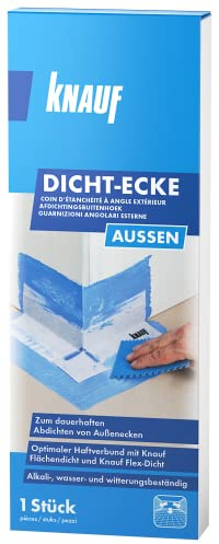 Knauf Dichtecke Außen zum Abdichten von Eck-Bereichen – vorgefertigte Abdichtungs-Ecke, Dichtvlies zum Abdichten von außenliegenden Ecken für drinnen und draußen