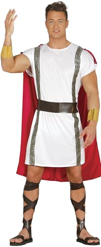 FIESTAS GUIRCA | Disfraz de Romano Adulto (48-50/M) - Túnica, Capa, Brazaletes y Cinturón - Disfraces de Romanos y Griegos para Halloween, Carnaval y Fiestas de Disfraces - Ideal para Hombre