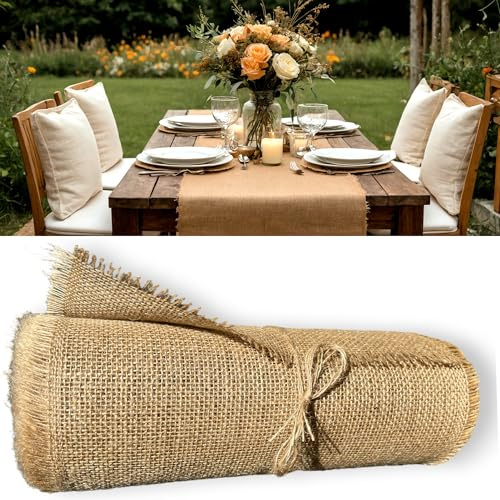 Jute Tischläufer Natur Läufer Juteband Tischband 50cm Breit 15m Läng