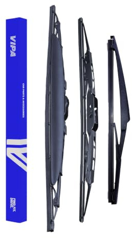 Vipa Car Parts Premium Wiper Blade Set | Fits: TOYOTA RAV 4 SUV (Jun 2000 to Nov 2005) | All-Weather Performance | Durable, Streak-Free Windshield Wipers | Easy Installation