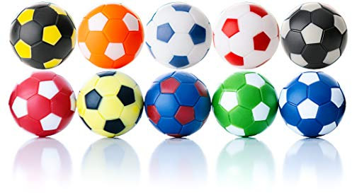 Robertson Winspeed Kickerball 10er Mix 35 mm, 10 Farbkombinationen, farbecht, Abriebfest und langlebig, für Tischfußball und Tischkicker