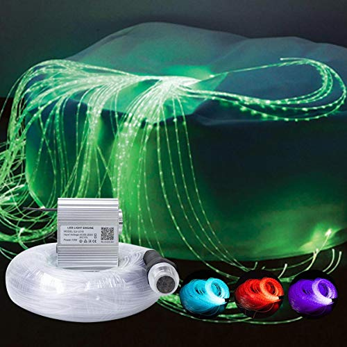 Callsky Sensorische Lichter, 10 W, Glasfaser-Vorhanglichter für sensorische Raum/autistische Kinder, App + Funkeln + Soundaktivierter Lichtmotor, robust und langlebig (3 x 0,75) funkelnde