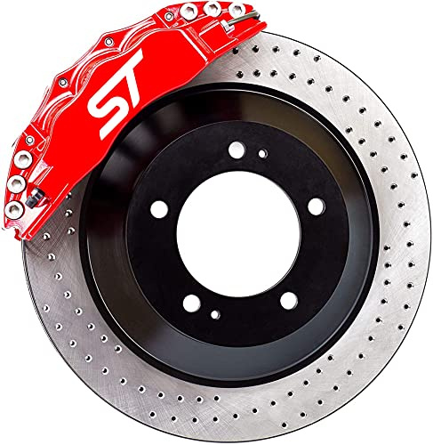 Generisch ST Bremssattel Aufkleber Tuning Sticker für Ford Focus Kuga RS 4 Stück (Weiß)