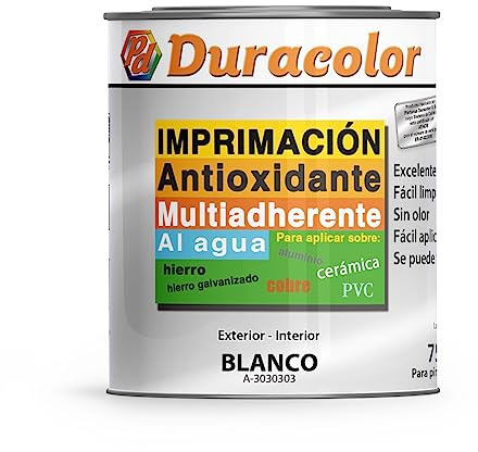 Imprimación Multiadherente Al Agua - Color Blanco - Formato 2.5 Litros - Superficies Exteriores e Interiores - Acabado Mate - Alto Grado de Blancura - No Amarillea - Secado Rápido - Duracolor