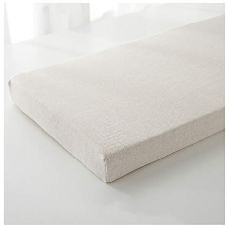 Outdoor/Indoor,Bierbankauflage,strapazierstark und langlebig,Sitzauflage Sitzpolster Bankpolster Polsterauflage Dickes Sitzpolster Sitzbank-Auflage SitzkissenAuflage-G49 off-white 80×30×3cm(31×12×1.2i