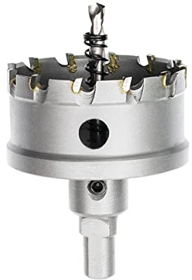 Meccion Lochsäge Hartmetall-Bohrer, Hochwertiger TCT Metall Lochsäge Bohrer für Edelstahl, Eisen, Legierung, Holz, Kunststoff (65mm)