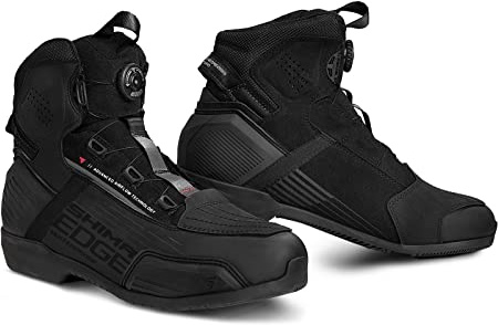 SHIMA Edge Wp herrmotorcykelstövlar, svart, 45 EU