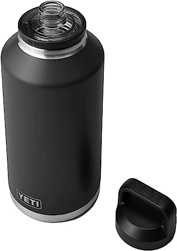 YETI Rambler Bottle Chug, Vaccum Insulated Stainless Steel Bottle with Leakproof Chug Cap, Black, 64 oz (1.9 L)
