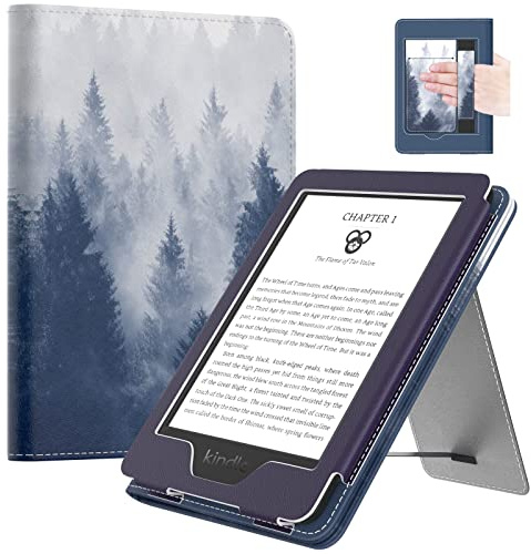 MoKo Hülle für Kindle 6 (11. Generation, 2024/2022), Grauer Wald