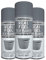 Classic Signature - 3 x Real Feel Textured Grey Spray Paint 400ml Quick Drying, Decorative Effect Aerosol Can for Wood Metal