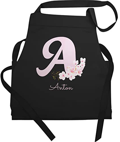 Geschenk mit Namen personalisiert by Shirtracer - Schürze - Name und Initialen - Personalisierte Geschenke mit Anfangsbuchstaben I Geschenkideen mit Namen