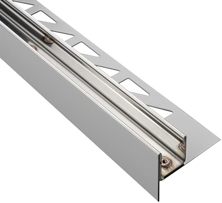 Glashalter- Duschprofil, Keil- Gefälle-Profil begehbare Dusche H19 G13 Links 150cm glänzend