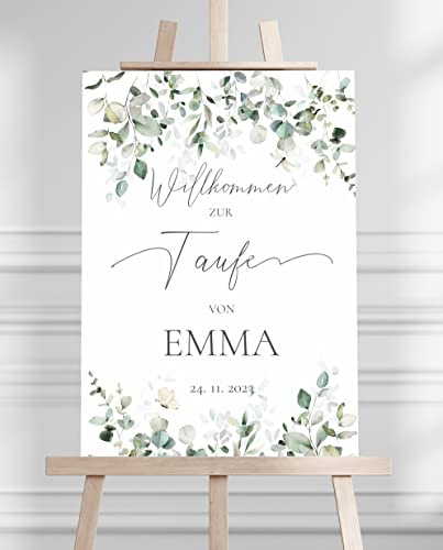 Manschin-Laserdesign Willkommensschild Aluverbund personalisiert - Made in Germany - Welcome Willkommen Schild für Hochzeit (45x30cm)