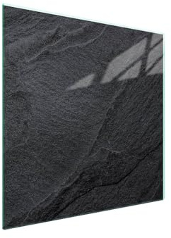 TMK ArtDeko Herdabdeckplatte 1 Teilig 50x52 cm - Spritzschutz Herdabdeckung – Herdschutz aus Sicherheitsglas – Robust, Hygienisch & Rutschfest– Schutz für Induktion, Ceran, Gas & Elektro