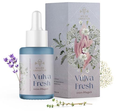 WILDEURNATUR – Intim Pflegeöl Vulva Fresh – natürliche Intimpflege Damen – Harmonisiert die Vaginalflora & stärkt die Schutzfunktion, antimikrobieller Wirkung – 30ml – 100% naturreine Inhaltsstoffe