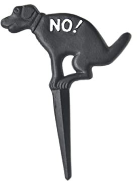 Sosoport Gusseisen Hund Muster Hofschild Gartendekoration Garten Steckschild Gras Zeichen Für Hof Und Außenbereich Schwarz