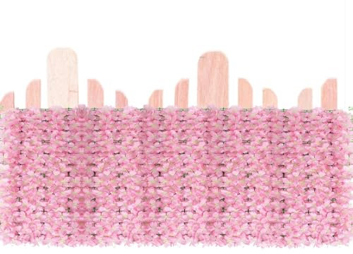 QYMLSH Artificial Flowers Fence Screening, Faux Ivy Hedge Noise Reduction Privacy Screen, UV Protected Decorative Trellis Wall Screen For Outdoor Garden Yard Backyard Home Decoration(Pink 1 * 3m)