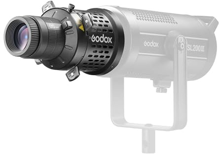BLP LED Projection Attachment with 85mm Lens Optic - 360° Rotatable Front, Built-In Shutter Blades, 85mm Lens Optic, Compatible With EF Lenses (Bowens S-Type Mount)