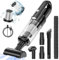 Vankarr Aspirateur Voiture Puissant 9000Pa avec Lumiere Portable Mini Aspirateur à Main sans Fil Rechargeable avec Filtre HEPA USB Aspirateur de Table, Aspirateur Poil de Chien pour Maison Voiture