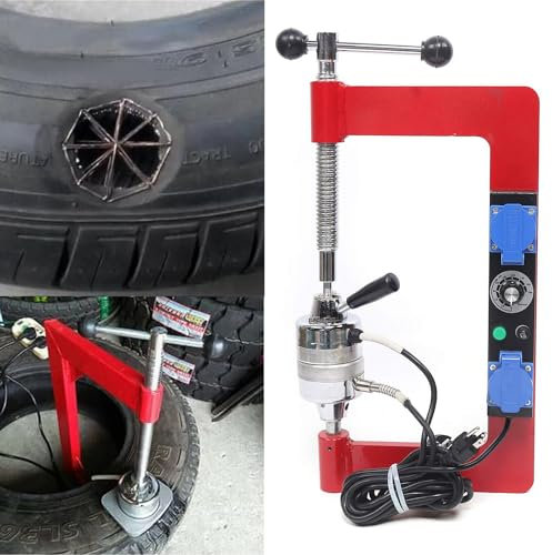 LZDOYY Auto-Reifenvulkanisator, Reifenvulkanisiermaschine, Reifenheizungs-Reparaturmaschine mit 8 Formen, 155–180℃, Garagenausrüstung, DIY-Reifenspreizer-Reparatur-Werkzeug-Set für PKW und LKW