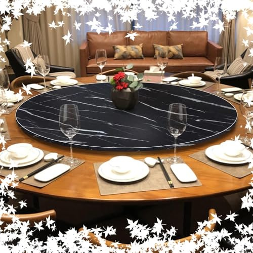 DAQXYH 80cm Bandeja Giratoria Grande Para Mesa De Comedor, Bandeja Giratoria Para Servir En La Cocina Del Hogar, Bandeja Giratoria De Madera Lazy Susan, Organizador De Mesa Giratorio Redondo, 6 Colore