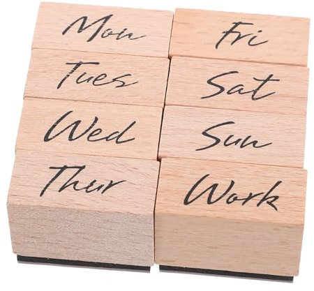 DIYEAH 1satz Holzstempel Mit Wochenmotiven Dekorative Stempel Für Scrapbooking Tagebücher Und Karten Bastelzubehör Hochwertigem Teiliges