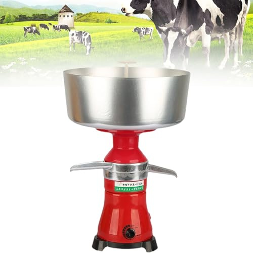 Separador de crema eléctrico, centrífuga de mantequilla de cocina de 80 l/h for convertir leche cruda en crema y leche desnatada, separador centrífugo de crema de leche, máquina desnatadora de crema
