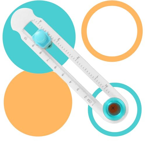 Hshenjhu Kreisschneider Papier, Kreisförmiger Papierschneider, Zum Ausschneiden Von Kreisen mit Einem Durchmesser von 2-20cm, Circle Cutter, für Schneidet Papier, Cardstock, Fotos, Moosgummi, Pappe