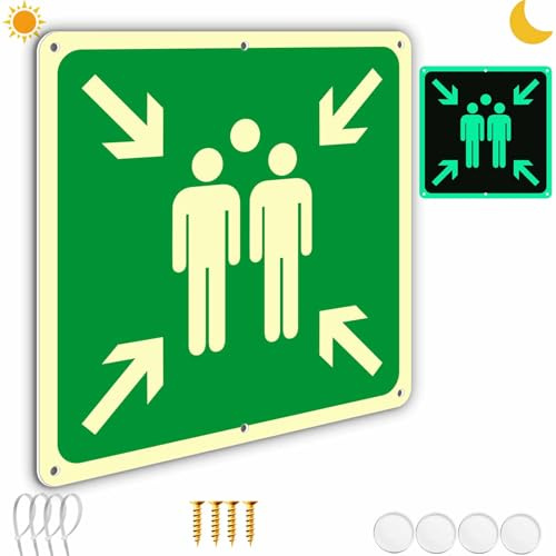 Ashoaza Placa de espuma dura para exteriores (1 placa, aluminio, DIN 7010, punto de recogida con rayos UV, 30 x 30 cm), protección para lugares de recogida (señal de seguridad)