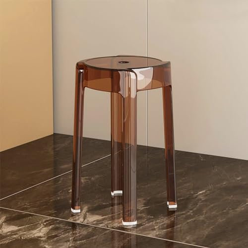 Sgabello da bar impilabile in acrilico trasparente, moderno, trasparente, per cucina, patio, sala da pranzo, mobili da interni ed esterni (30,5 x 45,7 cm)