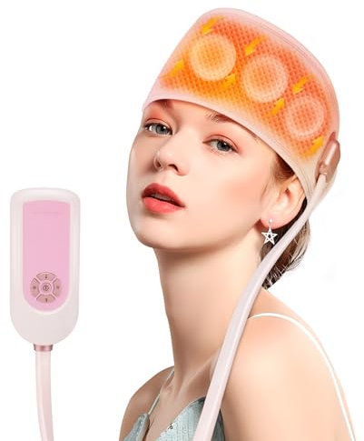 Electric Head Massager,360°Deep Head Massager,3 Massage Modes and 5 Temperature Levels,Music Connectivity,Headache Relief,Stress Relaxation & Sleep Aid,Gift for Women,Men (Light Purple)