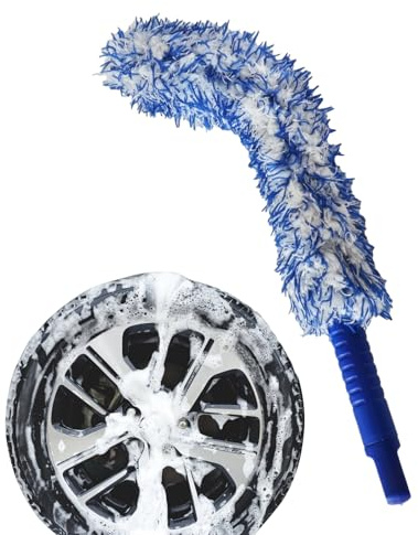 Spazzola Per Cerchioni Auto - Strumento Per La Pulizia Dei Cerchioni, Spugna In Microfibra Per Pneumatici | Manico Corto Per Detailing Auto, Kit Tampone Con Impugnatura Per Lavaggio Veicoli, Spugna In