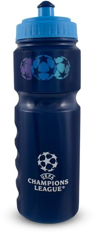 Hy-Pro Officially Licensed UEFA Champions League Water Bottle - 750ml. 0.75L, Reusable, Retractable Nozzle, Lightweight, Sports bottle, BPA Free