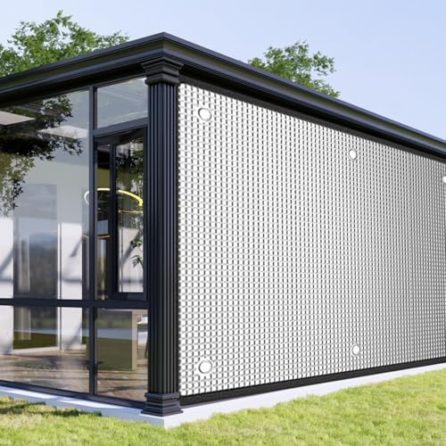 Película para Ventanas De Aluminio Película Reflectante Película Aislante Película Parasol Oscurecimiento Total Película Proteccion Solar Película De Privacidad con Ventosa(130x200cm)