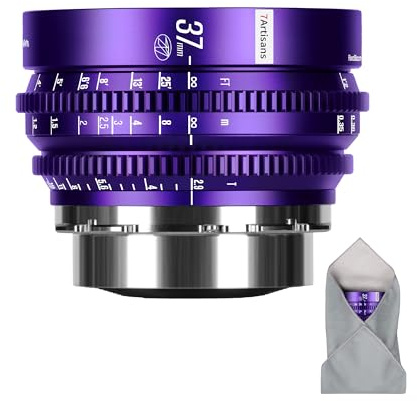 7artisans 37mm T2.9 Floral Bloom Art Series Explosive Bokeh Full-Frame Manual Focus Professional Cine Lens PL Mount Compatibility for Creative Photography and Filmmaking, Purple