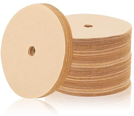 Sirxlevcy 400 Filtres à Café Percolateur Non Blanchis, Filtre en Papier à Café Jetable de 3,75 Pouces, Filtres à Café à Disque Couleur Bois Faciles à Utiliser