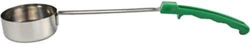 UKCOCO Cucharón para Servir Salsas Plano de 4 Onzas Cuchara Mango Largo Resistente al Calor Utensilio Práctico para Cocina Hogar y Restaurantes